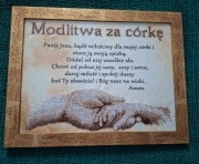 obraz haftowany koralikami "Modlitwa za córkę"