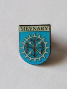 Herb miasta i gmina Młynary przypinka pin odznaka wpinka