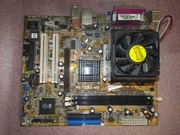 Płyta główna Asus A7S8X-MX z procesorem AMD Sempron 2400+ i chłodzeniem