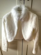 Białe futerko - bolerko rozm. 34