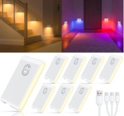 Lampki nocne LED WILLED 8 szt. czujnik ruchu RGB