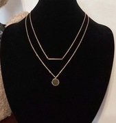 Naszyjnik 2w1 dysk i kreska 