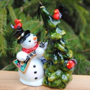 Bałwanek z bałałajką - bombka kolekcjonerska Komozja handmade