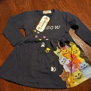 Sukienka dla dziewczynki kotki