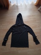 Bluzka męska wysokiej jakości: męski długi rękaw z sznurowanym dekoltem