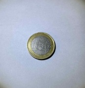 1 euro Destrukt - brak litery "E"