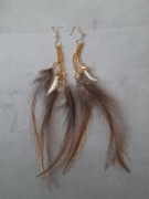 Kolczyki z piórami Coq De Leon + kły