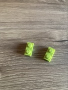 LEGO PŁYTKA 3023 1x2 zielona jasna 2 sztuki