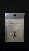 Naszyjnik z literką W stal nierdzewna łańcuszek alfabet regulowany prezent