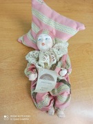 Porcelanowa lalka klaun – rękodzieło włoskie „L’Arcobaleno” z certyfikatem