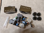 2x Gibson Burstbucker Pro, Black Chrome z płytką Gibsona i potkami CTS