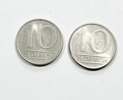 Moneta 10 zł ZŁOTYCH 1988 DWIE SZTUKI