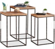 Zestaw stolików z drewna mango