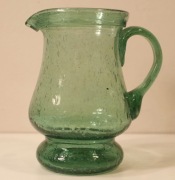 *Antyk Dzbanuszek Zielony Autentyczne Antico Dno Szarpane wys. 10 podst ø 6