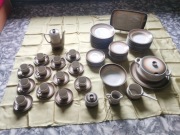 Duży zestaw kawowo obiadowy na 12 os. - 74 elem. - Porcelit Tułowice PRL