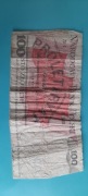 Banknoty 100zł 2sztuki, używane