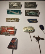 Przypinki kolekcja samoloty i auto 