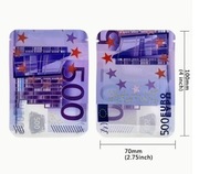 Woreczki Strunowe Szczelne Euro / Dolar zestaw 100szt/50/10 NOWE