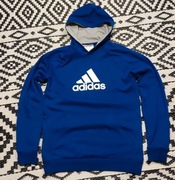 Bluza adidas niebieska z kapturem big logo