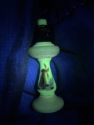 lampa naftowa przedwojenna- wazon szklo wazelinowe