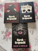 Marek Krajewski 3 książki „Śmierć w Breslau””Dżuma w Breslau””Widma w Bre.”