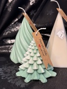 Świeca sojowa zielona, świąteczny klimat w Twoim domu