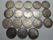 Monety srebrne 5 Marek Hindenburg Wieża Kościół 1935 1936 srebro 250g 18szt