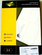 Etykiety samoprzylepne Lambda 66x33,8mm A4 2400szt