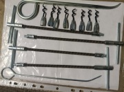 Ekstraktory elastyczne,korkociągi do dławic sznurowych.Komplet