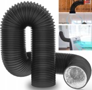 PRZEWÓD RURA SPIRO DO OKAPU CZARNA WENTYLACYJNA ALUMINIOWA 4.5m