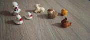 Mini figurki 7 szt Wielkanoc Kaczuszki/Gąski Baranki Kura Kurczak 