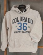  CUBUS melanżowa bluza z kapturem,stan BDB, 122/128