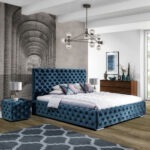 Nowe Łóżko tapicerowane Havana 160x200 pikowane w stylu "angielskim"