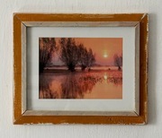 Vintage Orzechowa  Ramka - stare drewno - drewniana ramka na zdjęcia