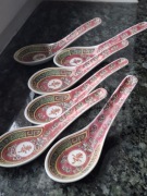 Porcelanowe duze lyzeczki 6 SZTUK 