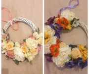 Wianek na drzwi wiosenny Hand Made Rękodzieło