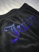 Czarne spodnie szerokie diamenty Juicy Couture XS 