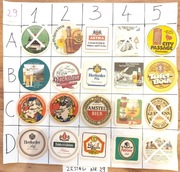 Podkładki, podstawki pod piwo po 2 zł zestaw za 35 zł, Nr29 cały świat 