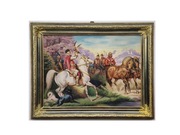 Obraz olejny ręcznie malowany pt. Polowania par force