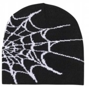 CZAPKA ZIMOWA Y2K BEANIE CZARNA PAJĘCZYNA SPIDER PAJĄK STREETWEAR PREZENT