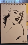 "Marylin Monroe", A4, papier, tusz