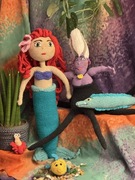Mała Syrenka,czarownica Urszula,Uć,krab Sebastian i Florek Handmade