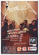 Metallica Stadion Gwardii Warszawa 01/06/1999 plakat