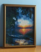 Obraz wyszywany haftem gobelinowym