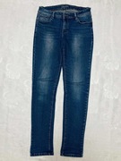 Jeansy Fashion Jeans - granatowe elastyczne - klasyczny krój - rozmiar 29