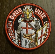 Deus Vult, templariusz, morale patch, naszywka