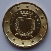MALTA 2014 20 CENTÓW UNC !!!!!!!!!!
