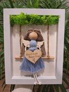 Makrama Anioł dla babci i dziadka, prezent