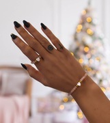 Komplet bransoletka, pierścionek na gumce z kamieni naturalnych 