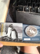 18 sztuk 1oz 1 uncja pingwin czubaty srebrna moneta kolekcjonerska